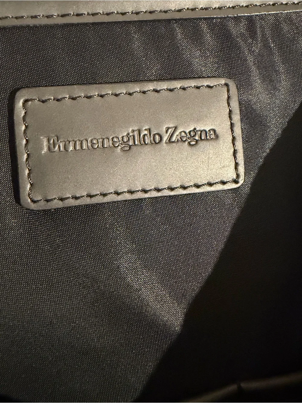 Zegna Gray Men's Utility Backpack with carbon  Front Pocket